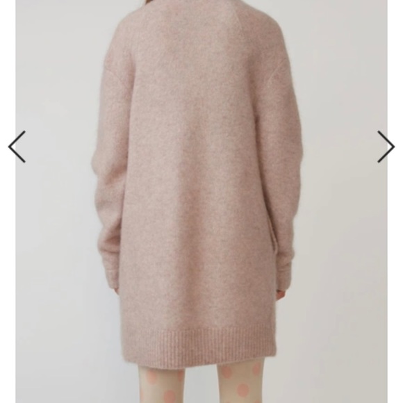 Acne Studios Raya Sh Mohair Powder Pink In Mohair-blend Cardigan - Picture 13 of 15